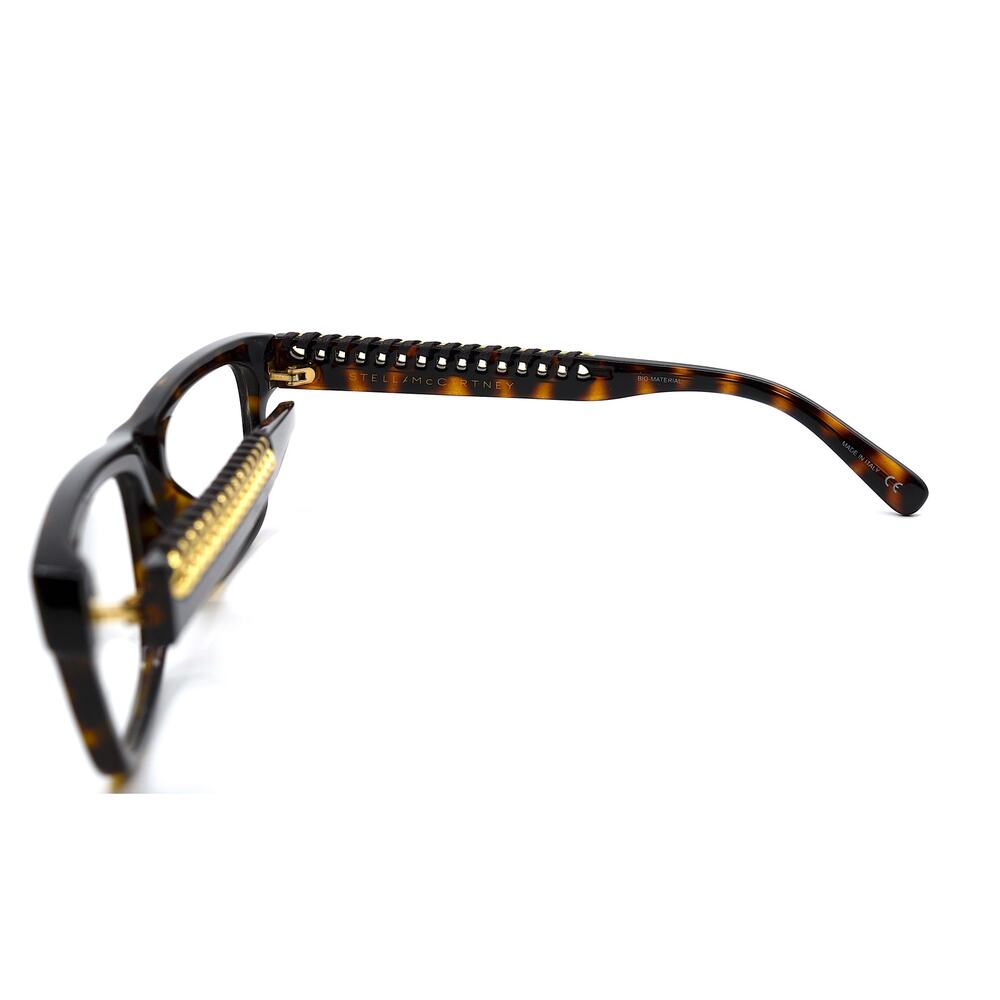 STELLA McCARTNEY SC0222O HAVANA GOLD DEMO LENS AUTHENTIC EYEGLASSES FRAME - Picture 8 of 11